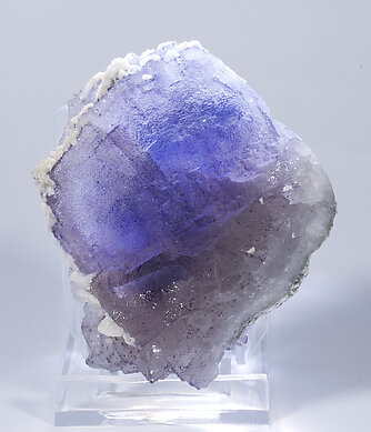 Fluorite with Calcite. Led light behind