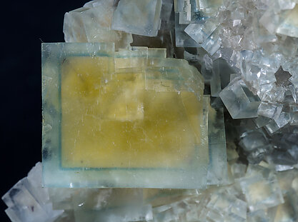 Fluorite with Quartz. 