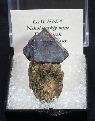 Galena with Hedenbergite. Front