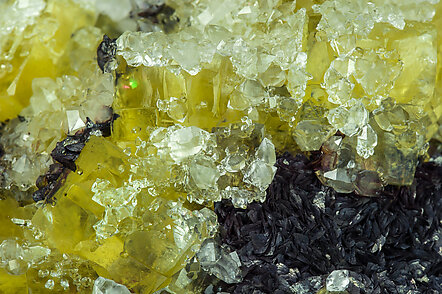 Fluorite with Quartz and Siderite. 