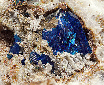 Veszelyite with Hemimorphite. Detail / Photo: Joaquim Calln