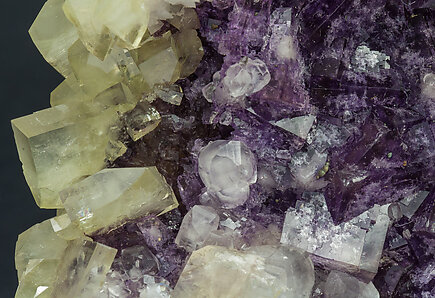 Fluorite with Baryte and Calcite. 