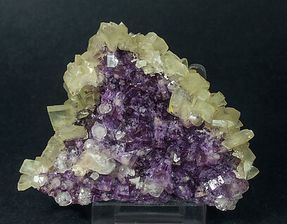 Fluorite with Baryte and Calcite.