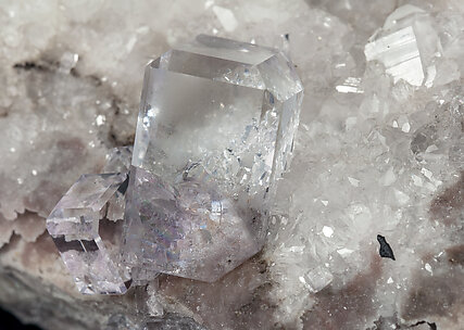 Fluorite with Quartz. 