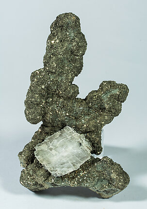 Pyrite with Calcite. Rear