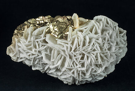 Calcite with Pyrite. Side