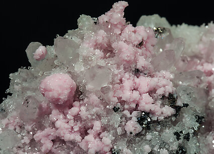 Rhodochrosite with Quartz and Sphalerite. 