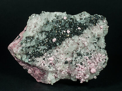 Rhodochrosite with Quartz and Sphalerite.