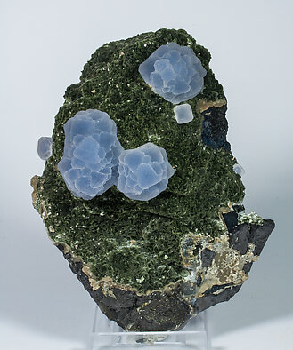 Fluorite with Chlorite, Muscovite, Ferberite and Siderite.