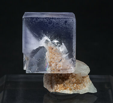 Fluorite on Calcite. Front