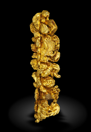 Oro (macla de la espinela). Vista frontal / Foto: Joaquim Calln