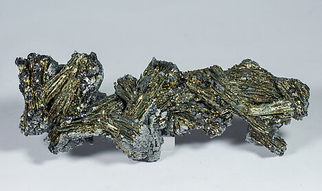Pyrite after Pyrrhotite with Sphalerite, Calcite and Boulangerite. Side