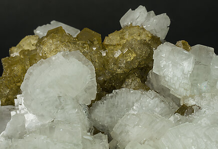 Calcite with Fluorite and Pyrite. 