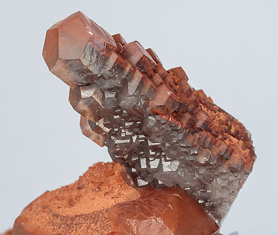 Calcite with iron oxides inclusions. 