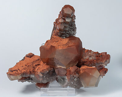 Calcite with iron oxides inclusions.