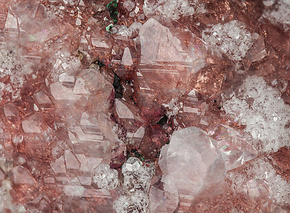 Calcite with Copper inclusions. 
