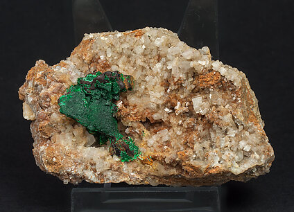 Malachite after Chalcopyrite with Dolomite. 