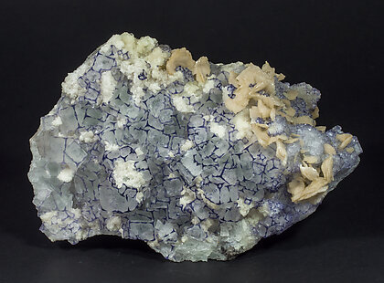 Fluorite with Baryte and Dolomite.