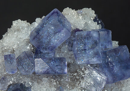 Fluorite with Quartz. 