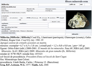 Millerite with Calcite