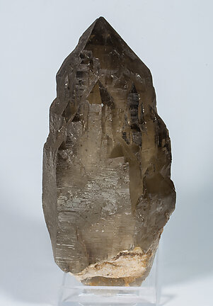 Quartz (variety smoky) with Microcline. Front