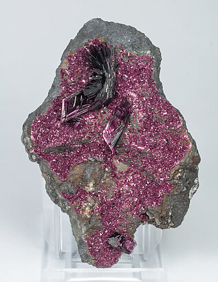 Erythrite with Calcite. Side