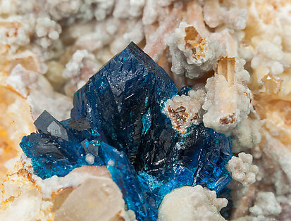 Veszelyite with Hemimorphite and Quartz. 