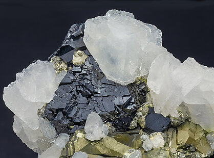 Pyrite and Sphalerite with Calcite. 