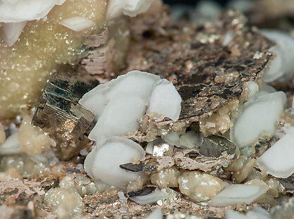 Calcite with Pyrite. 