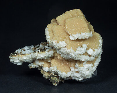 Calcite with Pyrite.