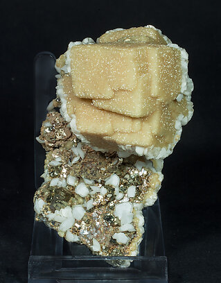 Calcite with Pyrite. Side