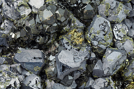 Galena with Sphalerite and Chalcopyrite. 