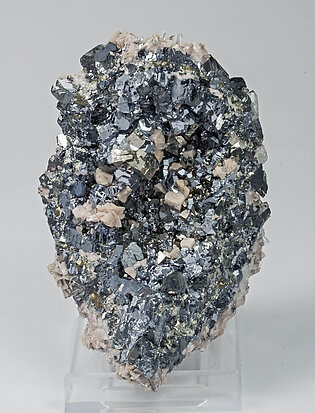 Galena with Arsenopyrite and Rhodochrosite. 