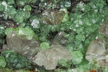 Smithsonite (variety Cu-bearing smithsonite) with Cerussite. 