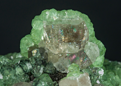 Smithsonite (variety Cu-bearing smithsonite) with Cerussite. 