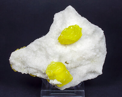 Sulphur with Calcite. Front