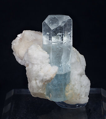 Beryl (variety aquamarine) with Albite.