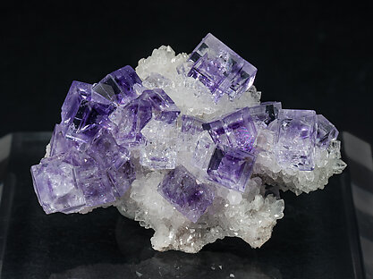 Fluorite on Quartz.