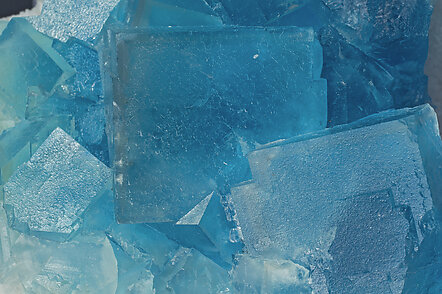 Fluorite on Calcite. 