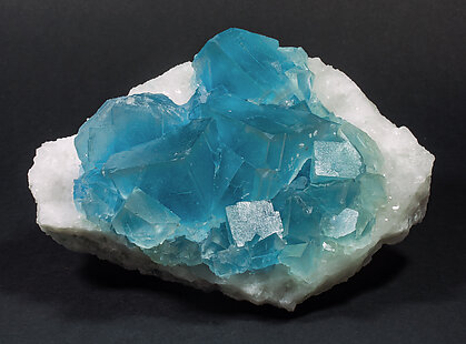 Fluorite on Calcite.