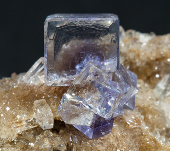 Fluorite with Quartz. 