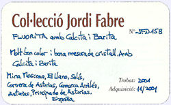 Fluorita con Calcita y Barita
