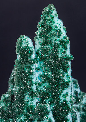 Chrysocolla after Baryte and with Malachite. 