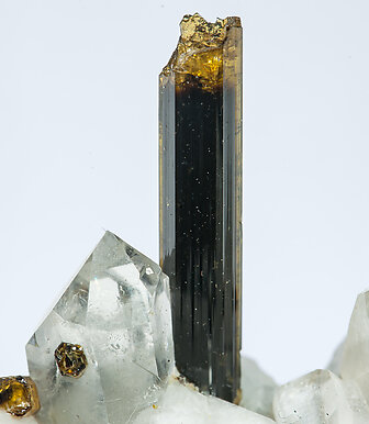 Elbaite-Schorl (Series) with Quartz and Microcline. 