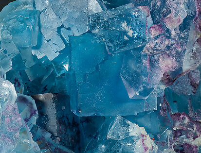 Fluorite with Quartz. 