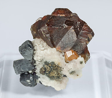 Sphalerite with Galena and Calcite. Rear