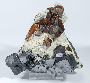 Sphalerite with Galena and Calcite. 