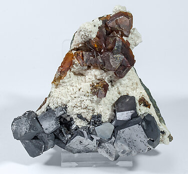 Sphalerite with Galena and Calcite.