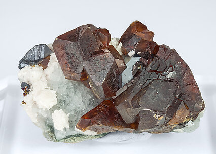 Sphalerite with Calcite and Galena. Front