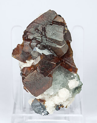 Sphalerite with Quartz, Calcite and Galena. Side